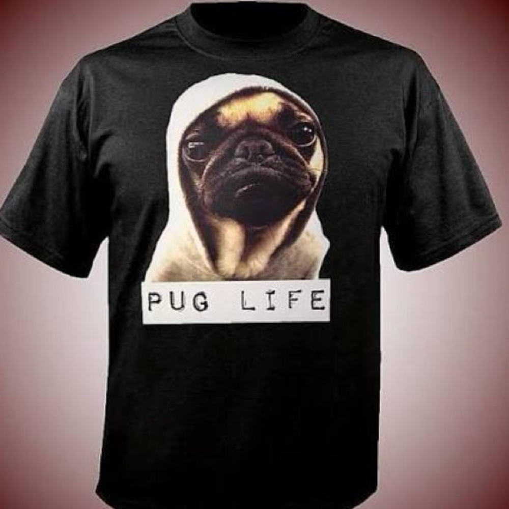 Black 'Pug Life' Dog T-Shirt
